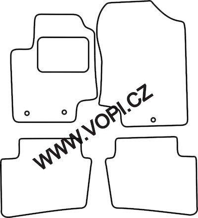 Textil-Autoteppiche Hyundai i20 03/2011 - 11/2014 Autofit (1849)